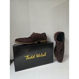 Todd Welsh Mens Shoes 11 1/2 chocolate 446V suede